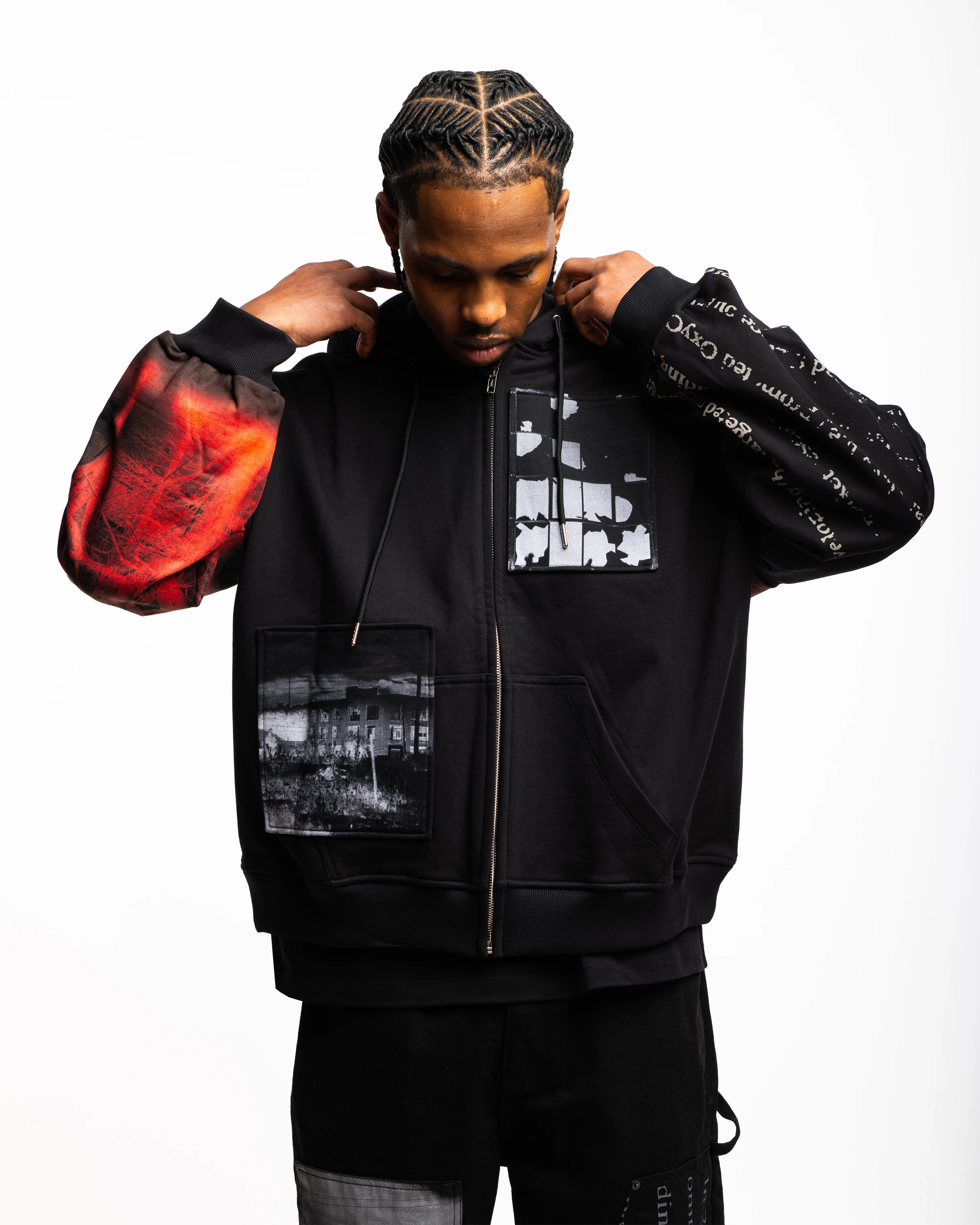 I Remember Hoodie on model zoomed front