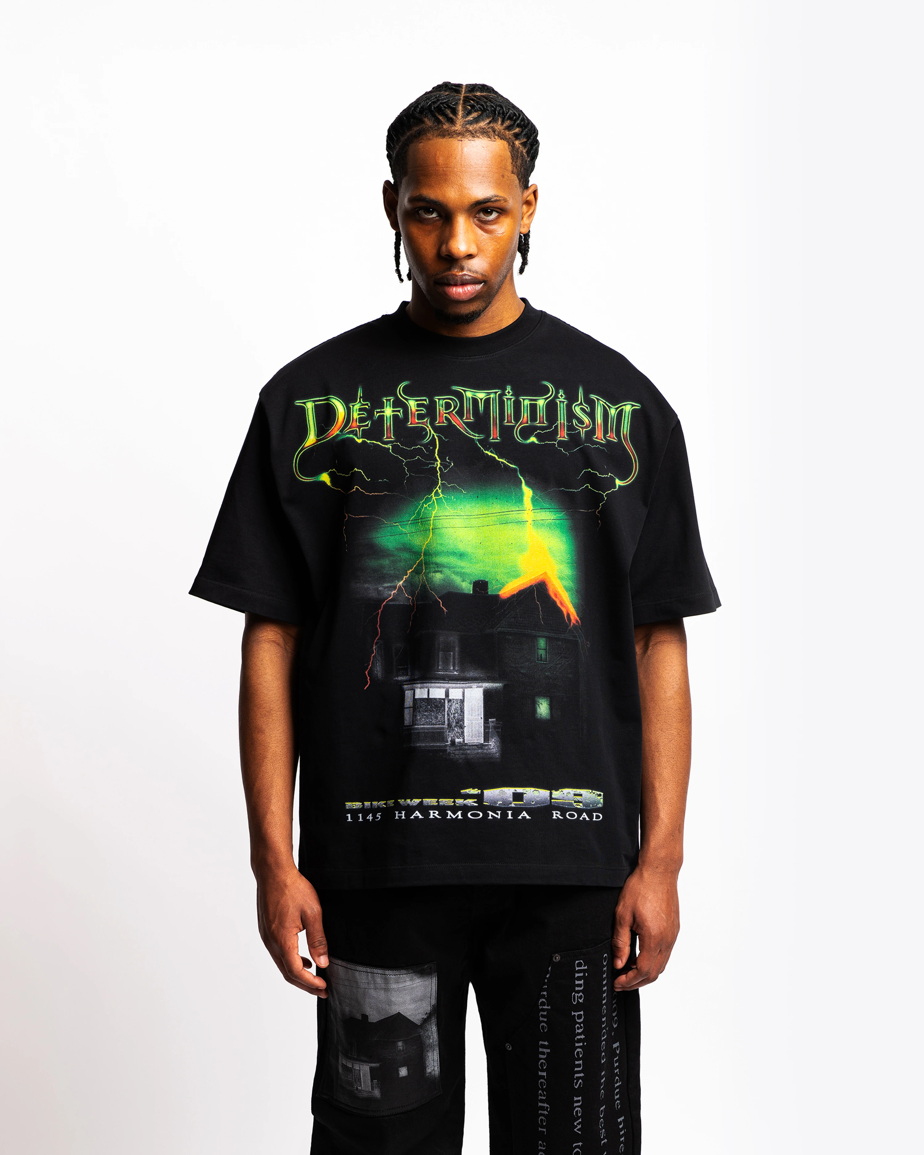 Bike Week '09 T-Shirt on model zoomed front